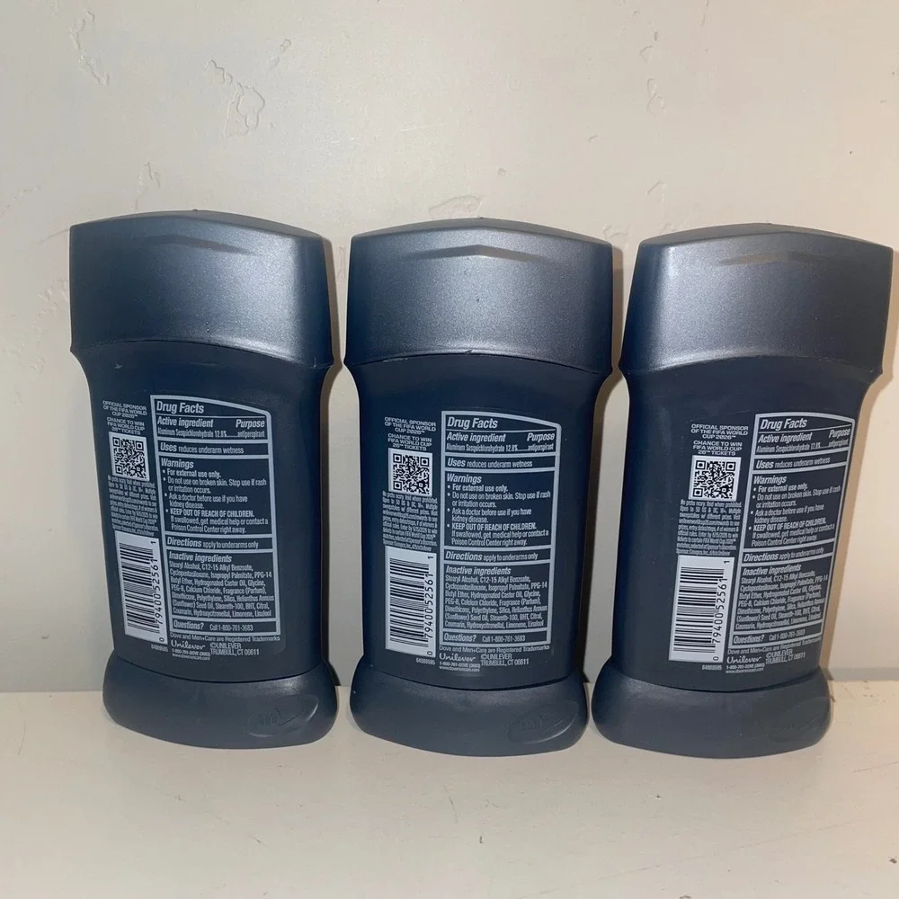 3 Pack Dove Men+Care Striker Swag Antiperspirant Deodorant 2.6 oz FIFA World Cup